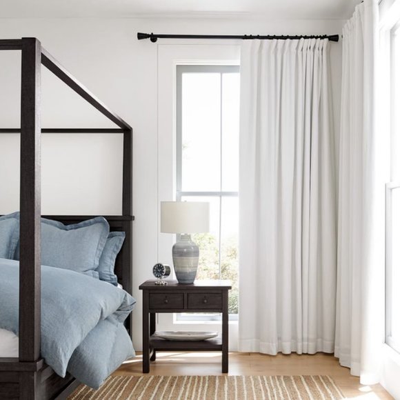 Pottery Barn Accents Pottery Barn Nwt Belgian Flax Linen Blackout Curtain White 5 W X 96 L